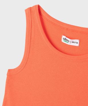Débardeur court en maille côtelée fille vue2 - GEMO 4G FILLE - GEMO