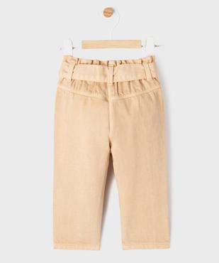 Jean coloré avec taille ajustable et ceinture bébé fille - LuluCastagnette vue3 - LULU CASTAGNETTE GEMO FOR GOOD - GEMO