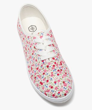 Baskets femme en toile à semelle fine et fermeture lacets vue6 - GEMO (SPORTSWR) - GEMO