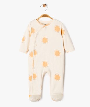 Pyjama bébé ouvert devant avec motifs soleils vue2 - GEMO 4G BEBE - GEMO