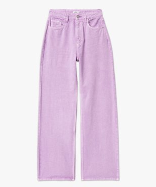 Jean wide legs taille haute coloré femme vue4 - GEMO 4G FEMME - GEMO