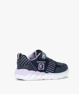 Baskets fille en mesh style jogger avec scratch et pointillés colorés vue4 - BE SOMEONE - GEMO