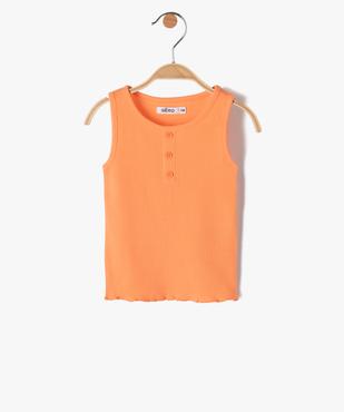 Débardeur bébé fille en maille côtelée  vue1 - GEMO 4G BEBE - GEMO