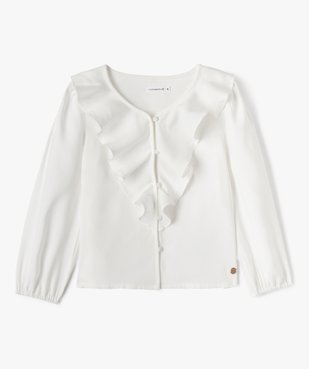 Chemise à grand col volanté fantaisie fille - LuluCastagnette vue1 - LULUCASTAGNETTE - GEMO