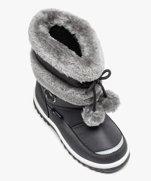 Après-ski fille avec tige en maille peluche et pompons vue5 - GEMO (ENFANT) - GEMO