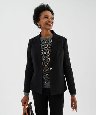 Veste de tailleur avec 1 bouton gravé femme vue1 - GEMO(FEMME PAP) - GEMO
