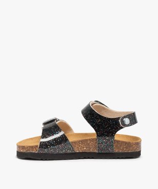Sandales fille à brides à boucle fantaisie et semelle liège vue3 - GEMO 4G FILLE - GEMO