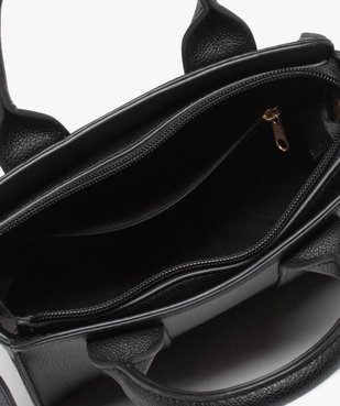 Sac femme en matière grainée avec large bandoulière amovible vue3 - GEMO (ACCESS) - GEMO