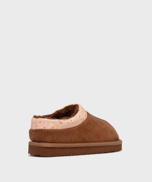 Chaussons en suédine avec doublure fourrure imitation fille vue4 - GEMO (ENFANT) - GEMO