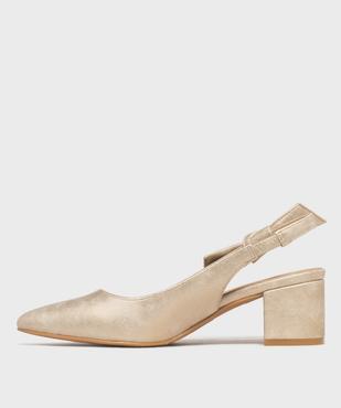 Escarpins à bout pointu et talon ouvert femme vue3 - VALENTINA BALDA - GEMO