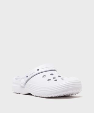 Sabots souples perforés unis femme vue2 - GEMO (PLAGE) - GEMO