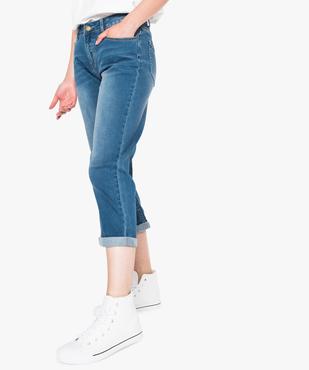Pantacourt stretch uni ajusté à revers vue1 - GEMO(FEMME PAP) - GEMO