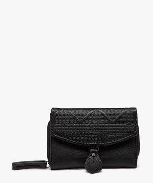 Portefeuille compact avec pampille feuille femme vue1 - GEMO (ACCESS) - GEMO