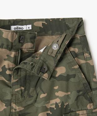 Bermuda en toile coupe cargo garçon vue2 - GEMO 4G GARCON - GEMO