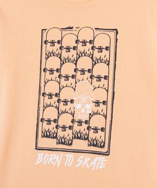 Tee-shirt manches courtes imprimé skate garçon vue4 - GEMO 4G GARCON - GEMO