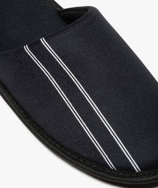 Chaussons homme forme mules velours avec liserés vue6 - GEMO(HOMWR HOM) - GEMO