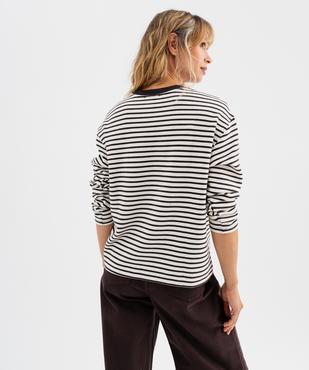 Tee-shirt rayé col rond femme vue3 - GEMO(FEMME PAP) - GEMO