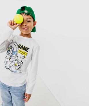Tee-shirt manches longues avec motif sur l’avant garçon vue1 - GEMO 4G GARCON - GEMO