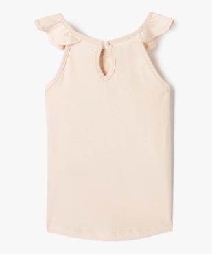 Débardeur fille avec bretelles à volants et imprimé pailleté vue3 - GEMO (ENFANT) - GEMO