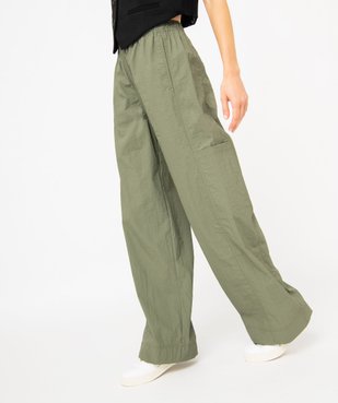 Pantalon large en toile de parachute femme vue1 - GEMO(FEMME PAP) - GEMO