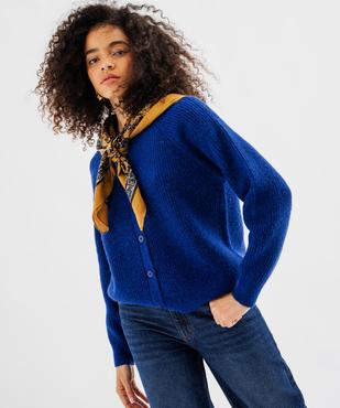Gilet boutonné en maille femme vue1 - GEMO 4G FEMME - GEMO