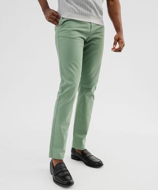 Pantalon chino coupe Slim en coton homme vue1 - GEMO 4G HOMME - GEMO