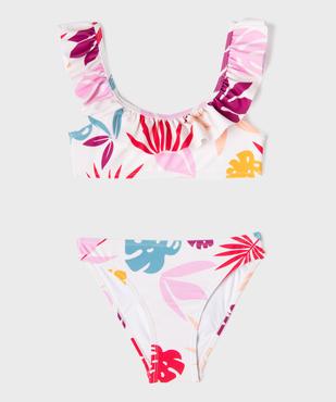 Maillot de bain 2 pièces à motifs exotiques fille vue1 - GEMO (ENFANT) - GEMO