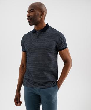 Polo manches courtes avec finitions fantaisie homme vue1 - GEMO (HOMME) - GEMO