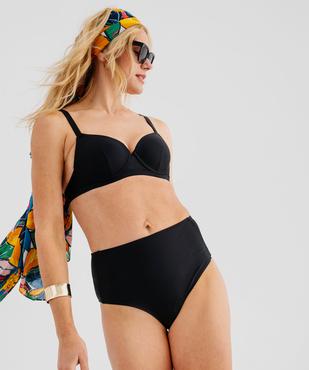 Bas de maillot de bain forme culotte taille haute sculptant femme vue4 - GEMO (PLAGE) - GEMO