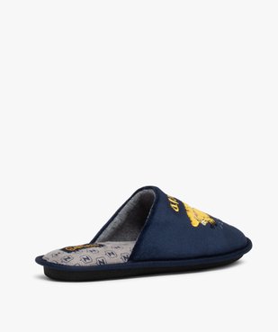 Chaussons homme mules en velours brodé – Garfield vue4 - GARFIELD - GEMO