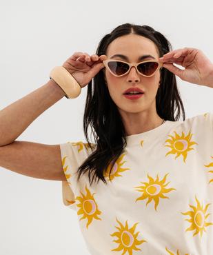 Tee-shirt sans manches en jersey de coton imprimé femme vue2 - GEMO(FEMME PAP) - GEMO