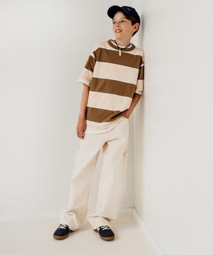 Jean super baggy avec taille ajustable garçon vue1 - GEMO (JUNIOR) - GEMO