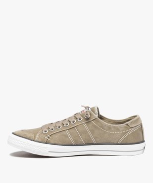 Baskets homme en toile denim unie à lacets - Dockers vue3 - DOCKERS BY GERL - GEMO