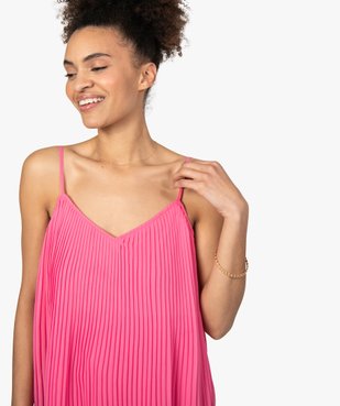 Blouse femme à bretelles en matière voile plissée vue2 - GEMO(FEMME PAP) - GEMO