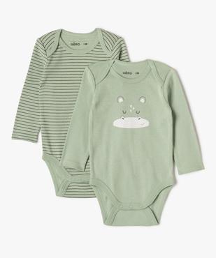 Body manches longues col US bébé (lot de 2) vue1 - GEMO 4G BEBE - GEMO