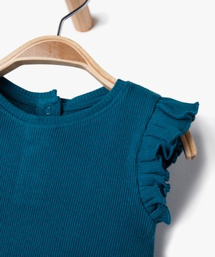 Débardeur en maille côtelée à volants bébé fille vue2 - GEMO(BEBE DEBT) - GEMO