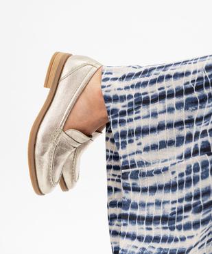 Mocassins dessus et semelle intérieure cuir à tige brillante femme vue7 - TANEO - GEMO