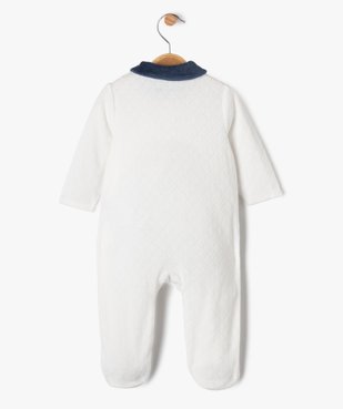 Pyjama en velours à col chemise bébé - LuluCastagnette vue5 - LULU G4G - GEMO