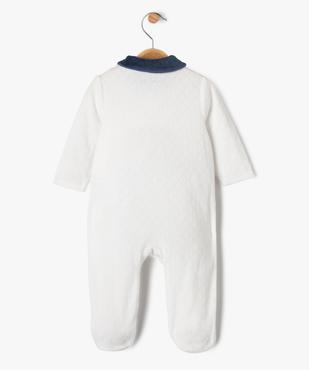 Pyjama en velours à col chemise bébé - LuluCastagnette vue5 - LULU CASTAGNETTE GEMO FOR GOOD - GEMO