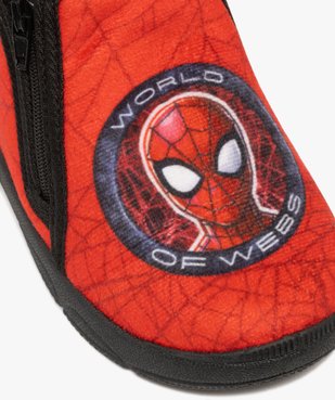 Chaussons garçon boots à zip en velours ras - Spiderman vue6 - SPIDERMAN - GEMO