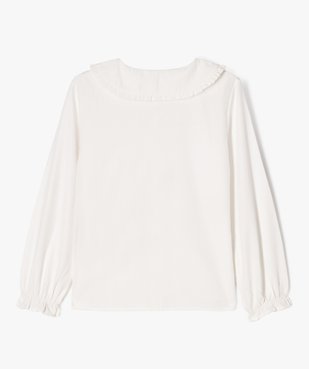 Chemise à manches longues avec col Claudine fille vue3 - GEMO (ENFANT) - GEMO