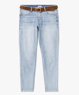 Jean slim longueur 7/8ème avec ceinture femme vue5 - GEMO 4G FEMME - GEMO