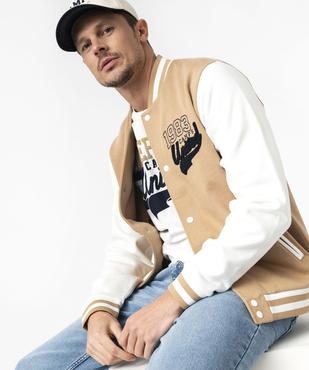 Tee-shirt manches courtes à rayures et inscriptions homme - Camps United vue7 - CAMPS GEMO FOR GOOD - GEMO