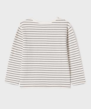 Tee-shirt rayé à col tunisien garçon - LuluCastagnette vue3 - LULU CASTAGNETTE GEMO FOR GOOD - GEMO