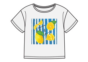 Tee-shirt manches courtes coupe courte imprimé fille vue1 - GEMO (ENFANT) - GEMO
