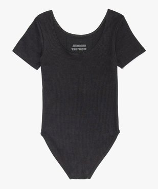 Body fille à manches courtes en maille côtelée vue2 - GEMO (JUNIOR) - GEMO