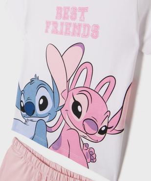 Pyjashort bicolore à motif Stitch et Angel fille - Disney vue2 - LILO & STITCH - GEMO
