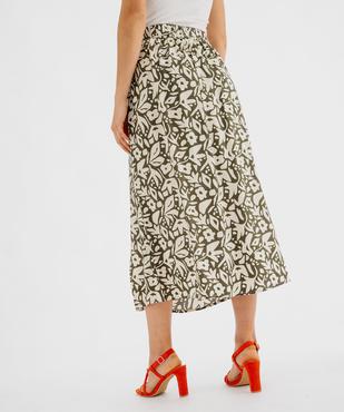 Jupe longue imprimée en viscose femme vue3 - GEMO 4G FEMME - GEMO
