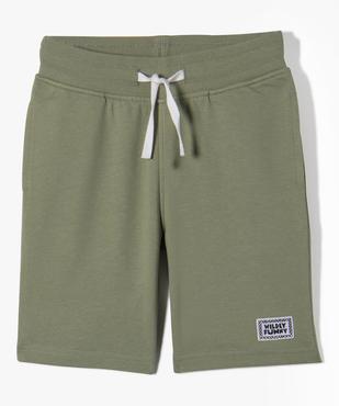 Bermuda garçon en maille avec ceinture en bord-côte vue1 - GEMO (ENFANT) - GEMO