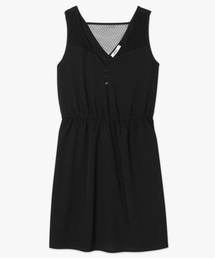 Robe femme courte avec empiècements dentelle vue4 - GEMO(FEMME PAP) - GEMO